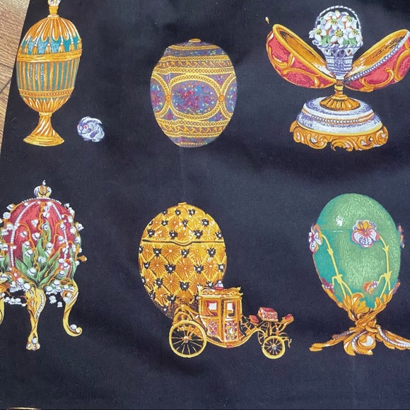 Judy Lee Cole Skirt Black Faberge Egg Print - Picture 2 of 6